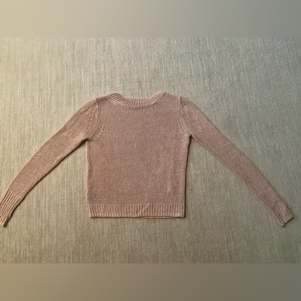 Ann Taylor Pale Pink Gauze Sweater